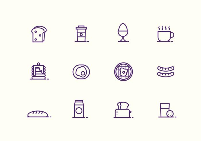 Breakfast And Bruch Vector Icons