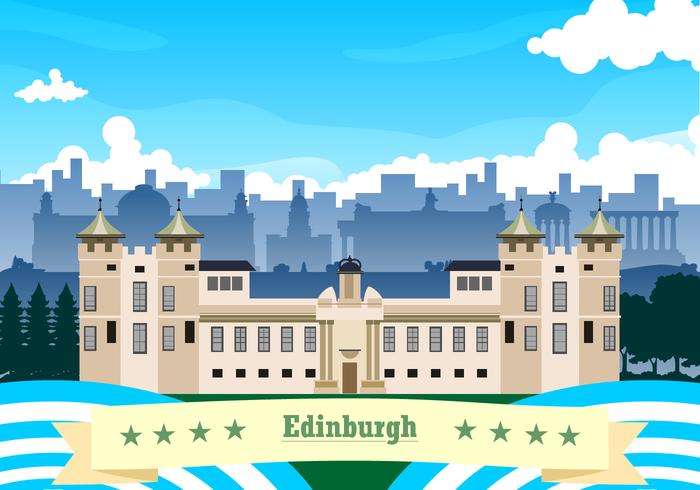 Paisaje de Edimburgo vector gratuito