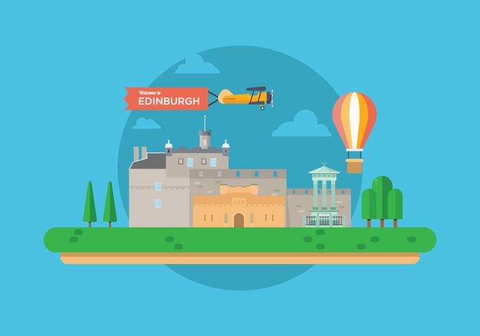 Bienvenido a Edimburgo Ilustración vector