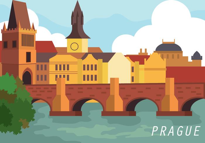 Prague Vector Illustration