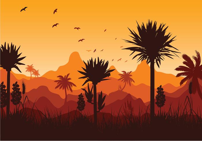 Yucca Mountain Sunset Free Vector