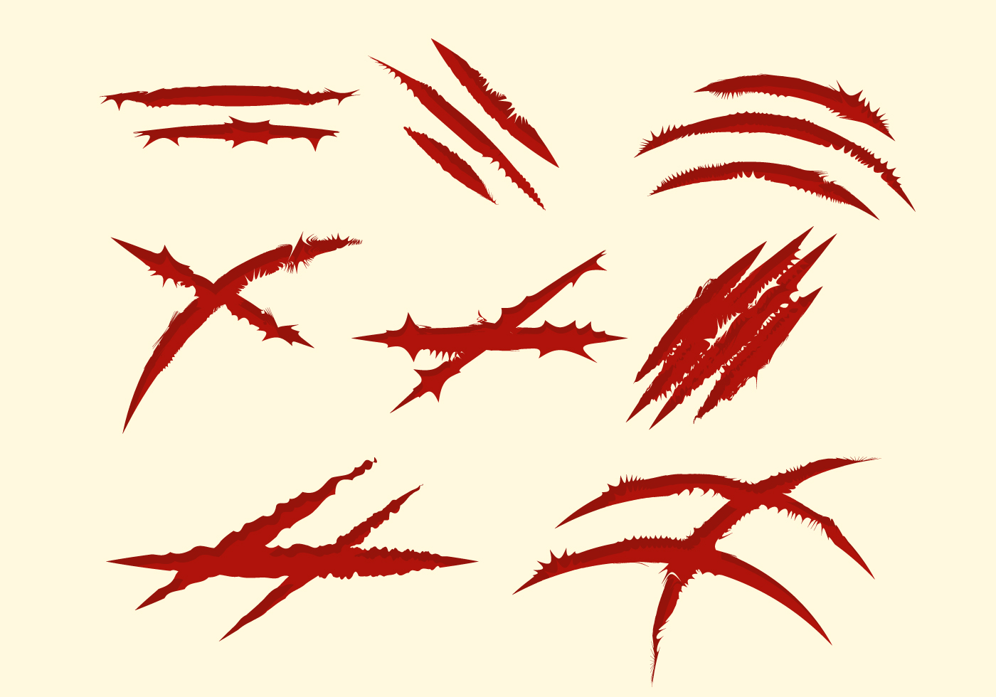 Free Red Scratch Marks Collection 143317 Vector Art at Vecteezy