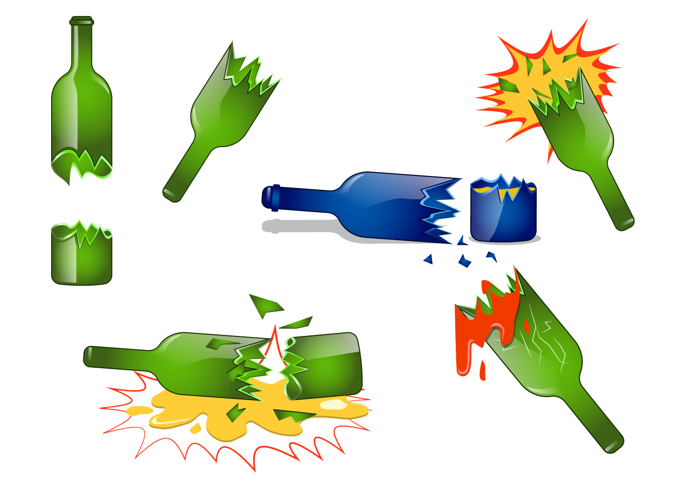 Realistic Broken Bottle Vector 143326 Vector Art at Vecteezy