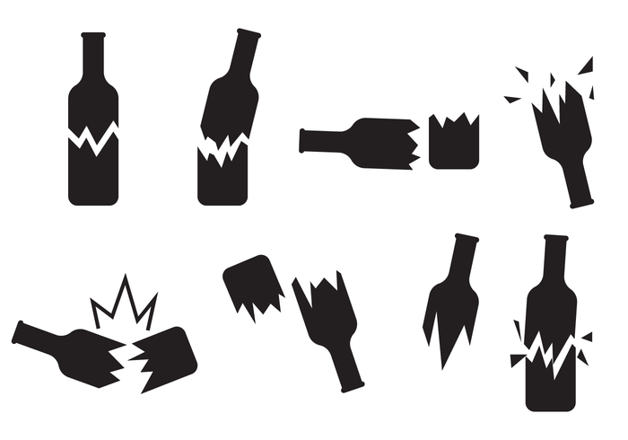 Broken Bottle Icon Vector