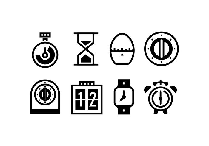 Timer Outlined vectores iconos