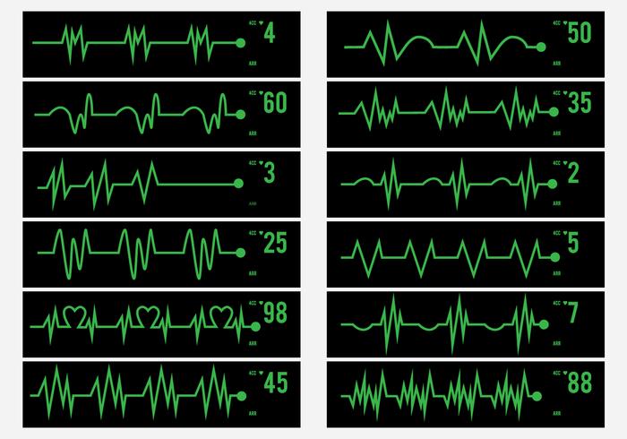 Actividad eléctrica del icono pulso humano vector