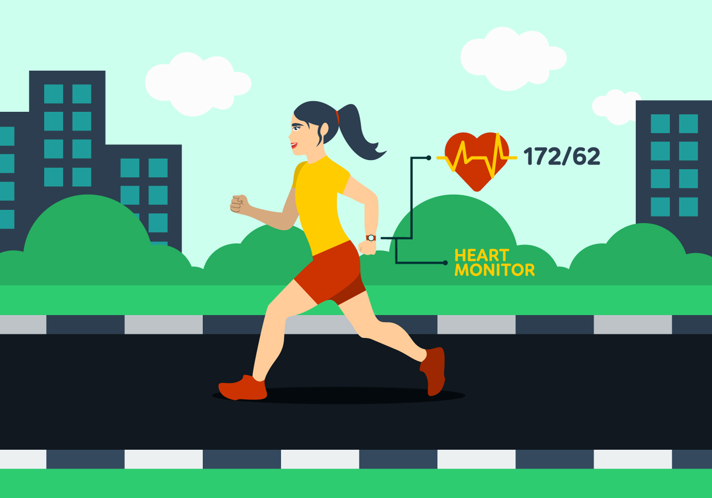 Download Running Woman Illustration - Download Free Vectors, Clipart Graphics & Vector Art