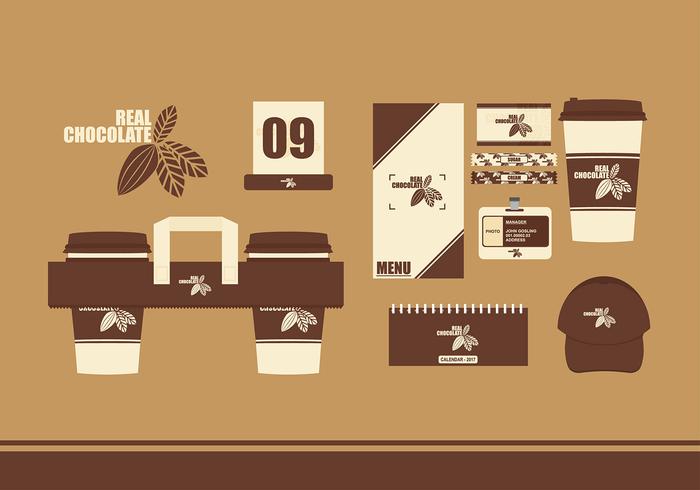 Real Chocolate Corporate Identity Free Vector Real Chocolate Corporate Identity Free Vector