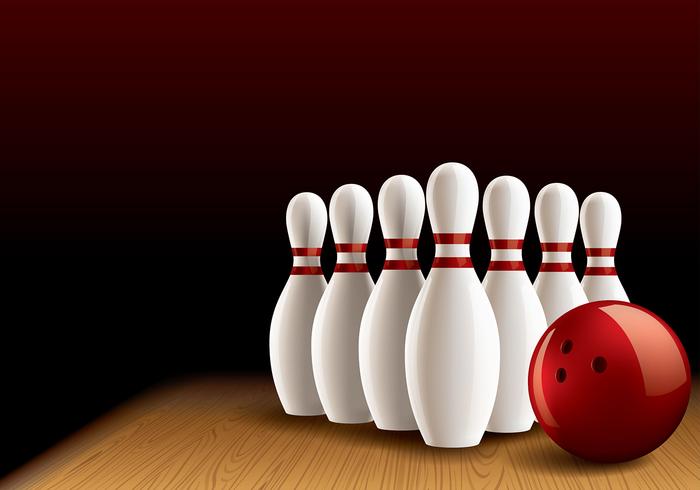 Bowling Lane Realistic Vector