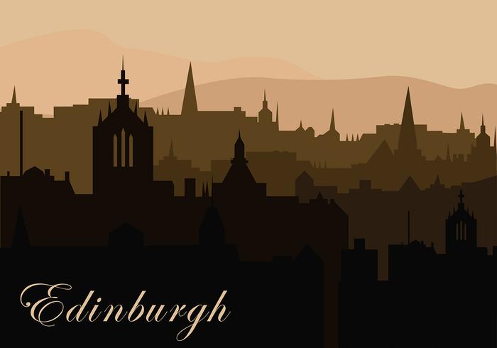 Edinburg Background Silhouette Free Vector