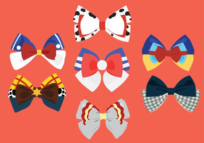 Patterned Hair Ribbon Vector Pack