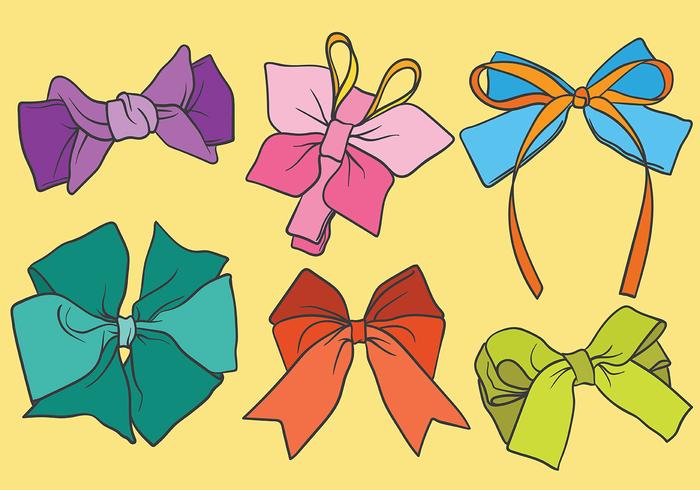 Free Hair Ribbon Icons Vector Free Hair Ribbon Icons Vector