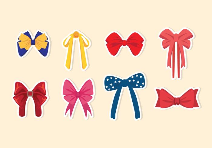 Patterned Hair Ribbon Vectors