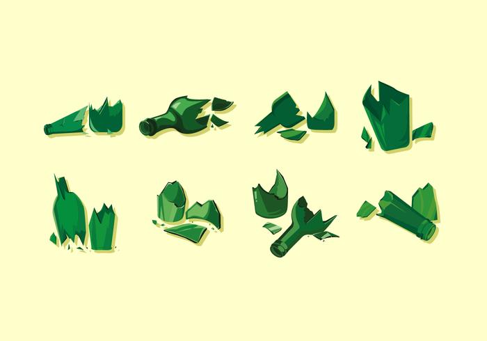 Green Broken Bottle Free Vector Green Broken Bottle Free Vector