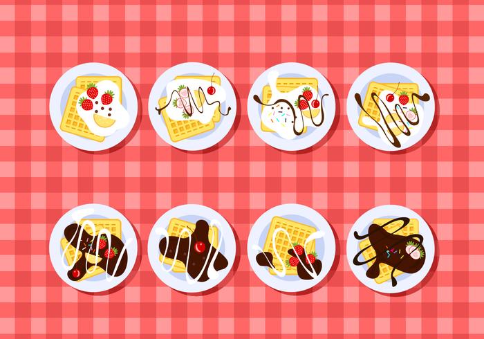 Plating Waffle Free Vector