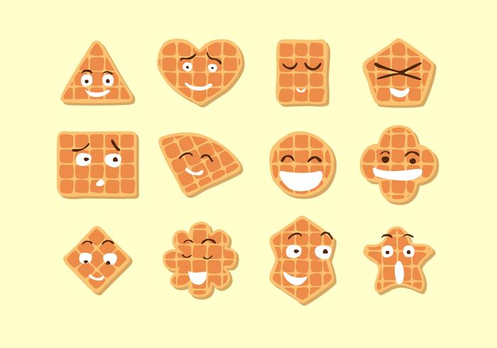 Cute Waffle Free Vector