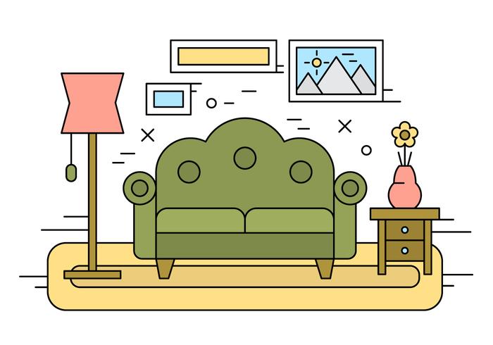 Free Living Room Illustration Free Living Room Illustration
