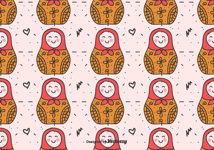 Matryoshka Dolls Vector Pattern