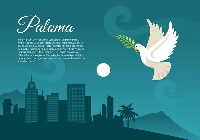 Paloma Noche vector gratuito