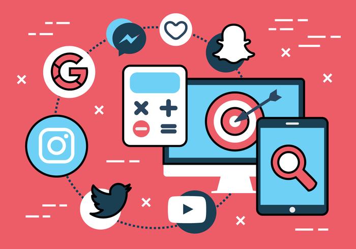 Free Flat Social Media Vector Icons Free Flat Social Media Vector Icons