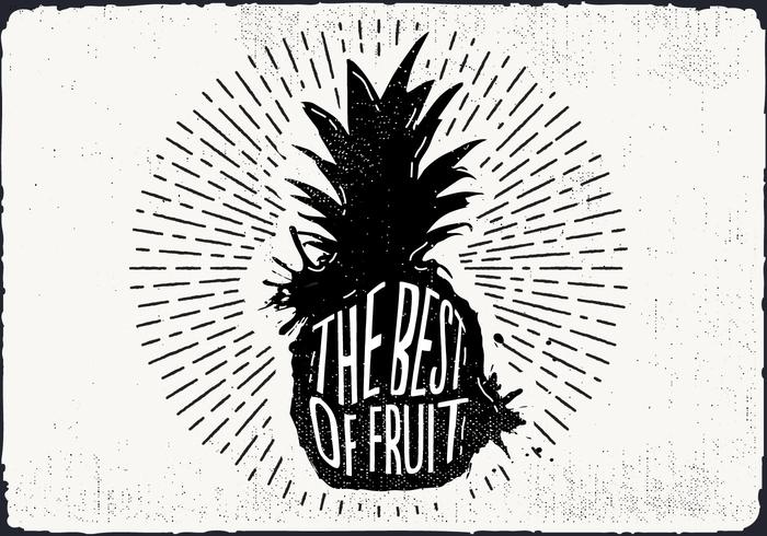 Free Hand Drawn Pineapple Background vector