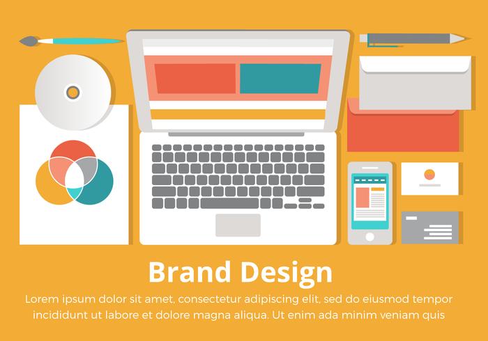 Free Flat Workspace Vector Background Free Flat Workspace Vector Background