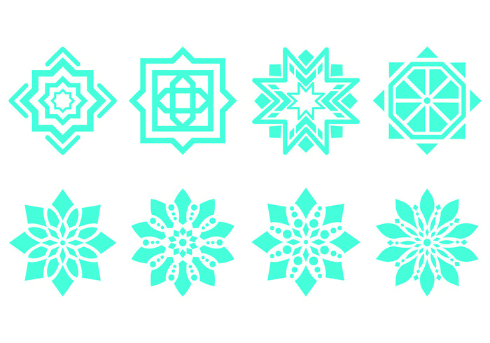 Islamic Ornament Symbols vector