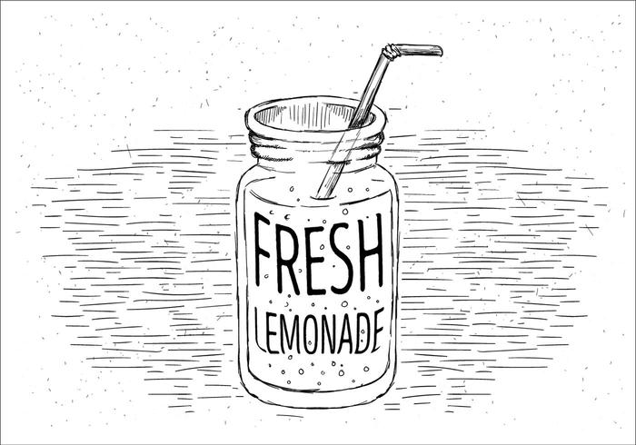 Free Lemonade Vector Jar Illustration