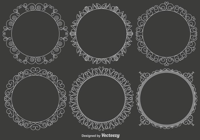 Vector Set Of Vintage Frames