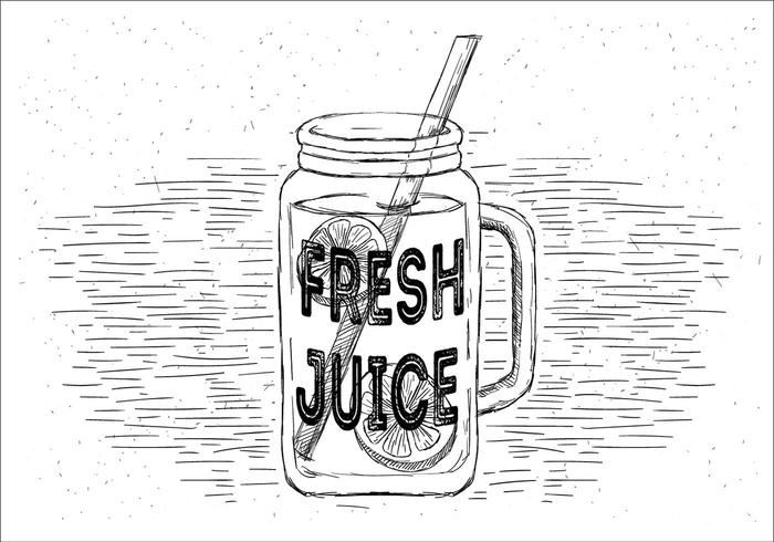 Fresh Lemonade Vector Jar Illustration