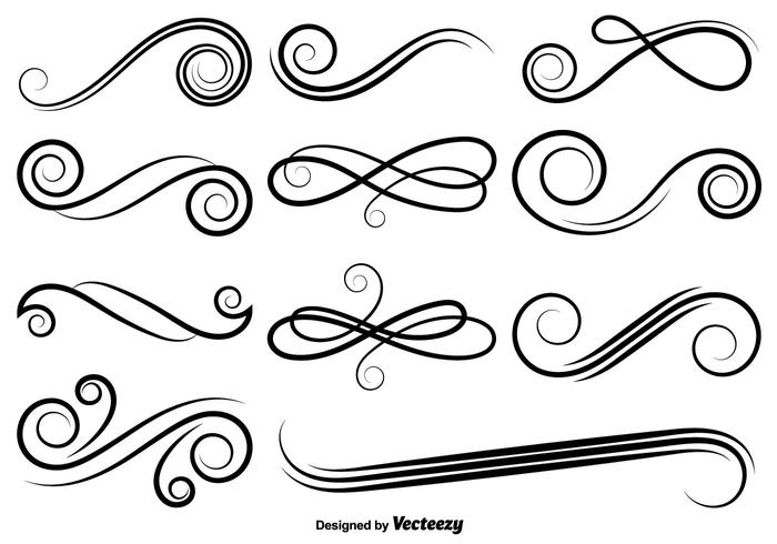 Download Vector Set Of Swirls 143522 Vector Art at Vecteezy