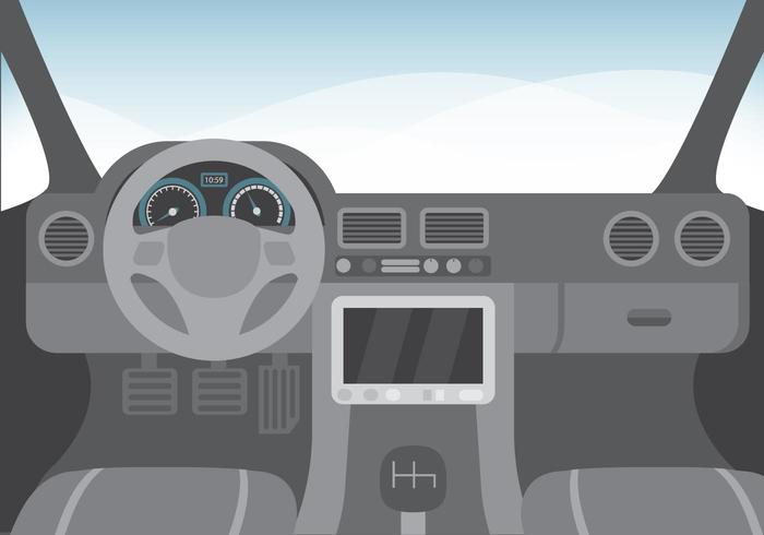 Free Car Interior Illustration Vector