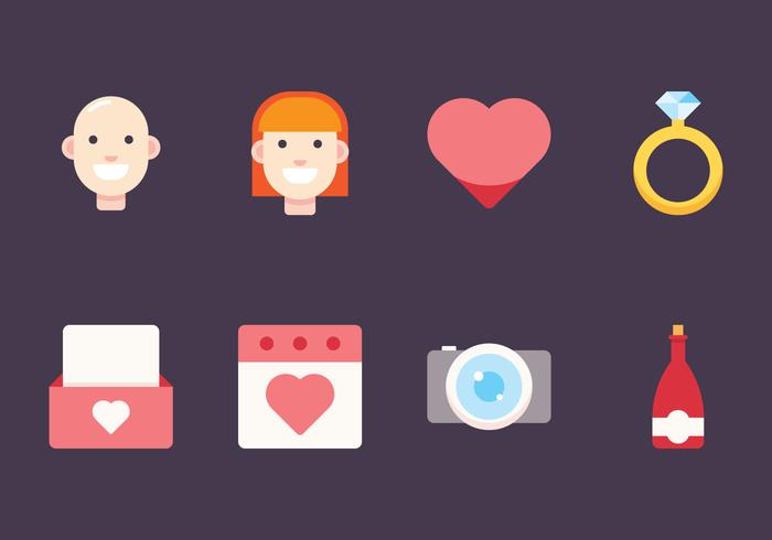 Wedding Flat Icons Wedding Flat Icons