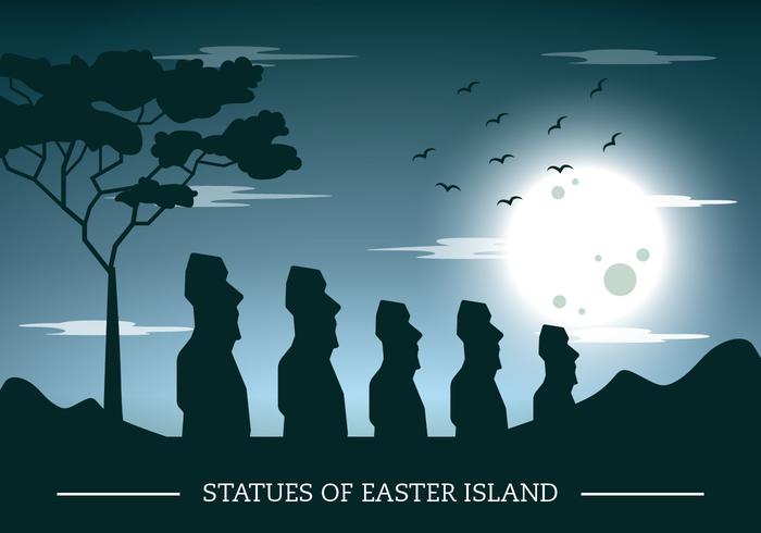 Easter Island Silhouette vector