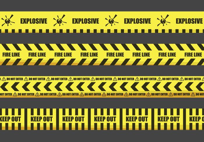 Warning Tape Illustrations vector