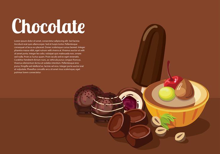 Plantilla del chocolate del vector gratuito