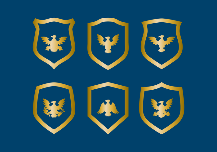 Vectorial Eagle sello insignia vector