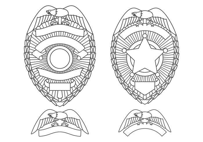 Departamento de policía Distintivos vector