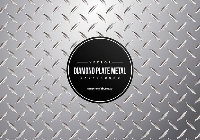 Placa del diamante del metal de fondo vector