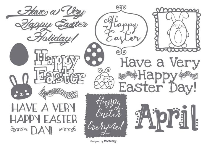 Cute Easter Doodle Collection Cute Easter Doodle Collection