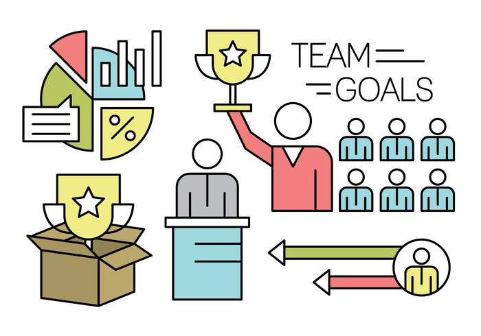 Linear Team Work Pack vector