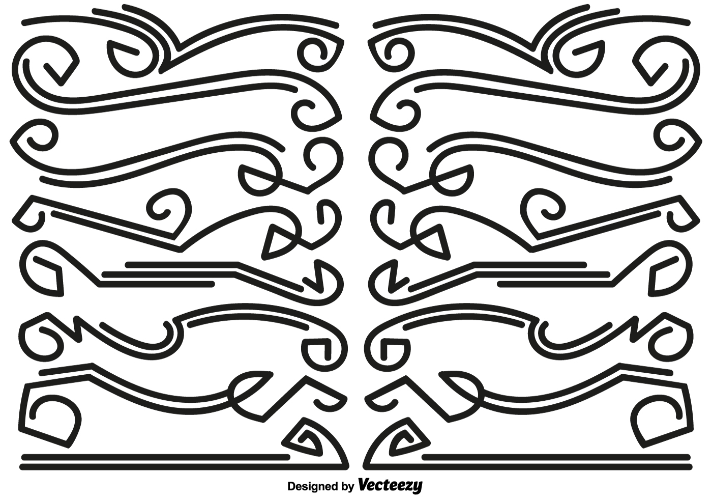 Download Abstract Line Dividers - Vector 143670 - Download Free Vectors, Clipart Graphics & Vector Art