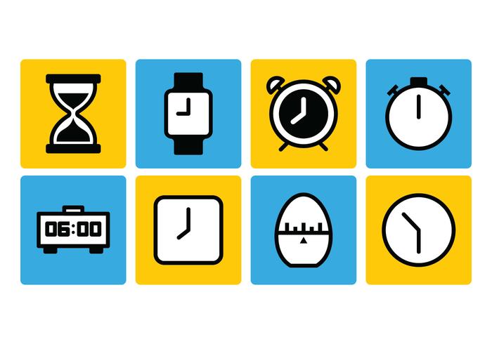 Timer Icon Set vector