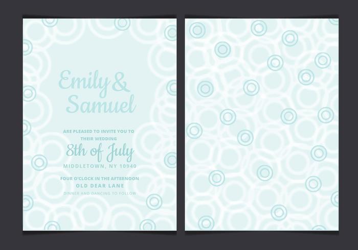 Vector Pastel Wedding Invitation