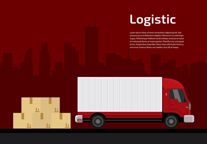 Camion Logística vector gratuito