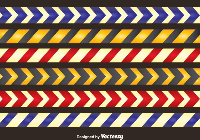 Colored Danger Tape Collection Vector