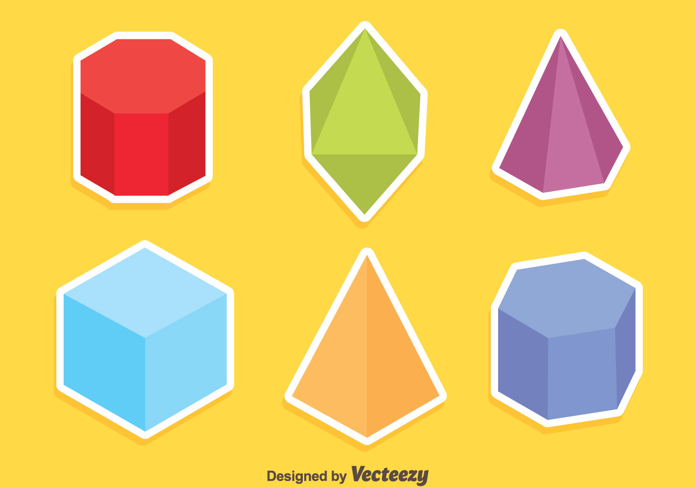 Download Colored Geometric Shapes Vector - Download Free Vectors ...