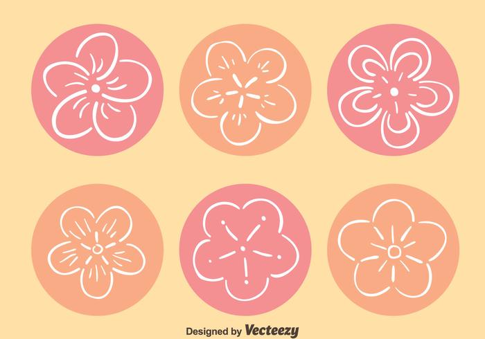 Hand Drawn Peach Blossom Vectors