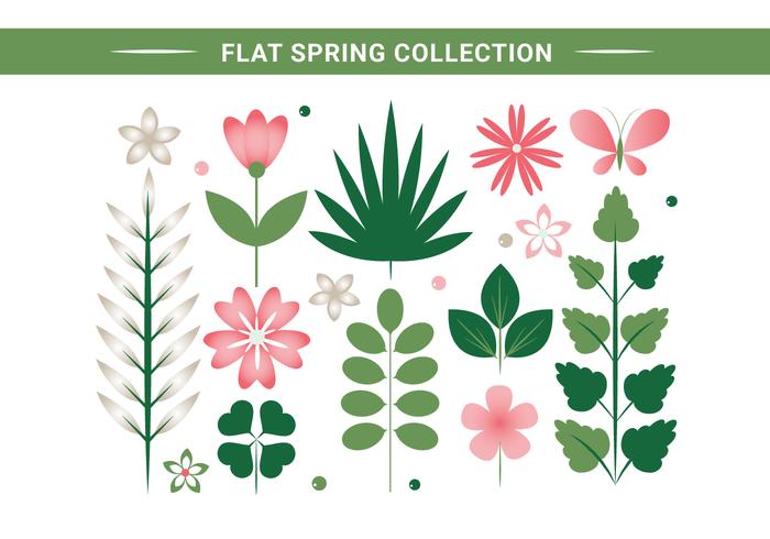 Free Spring Flower Wreath Background vector