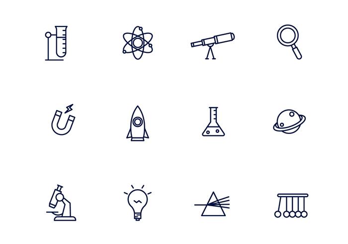 Iconos de la ciencia vector